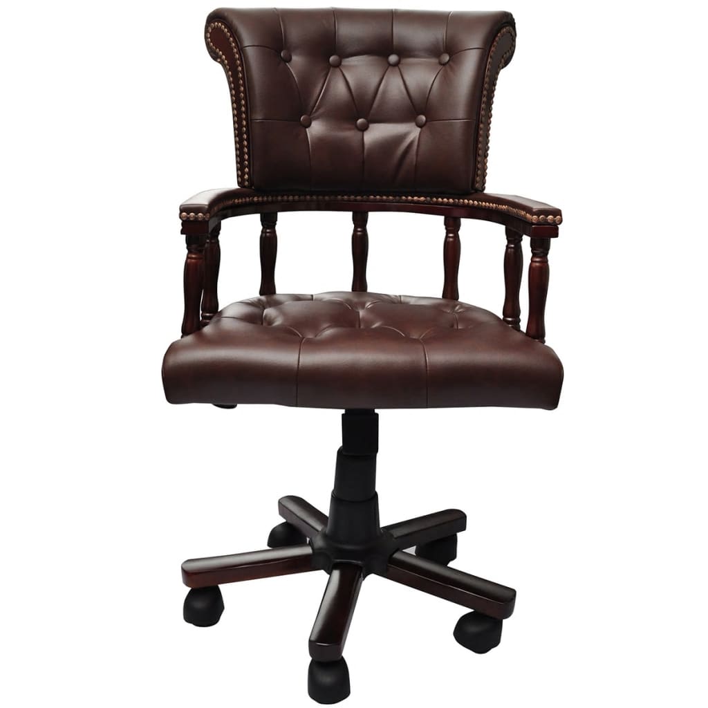 Brown desk deals chair