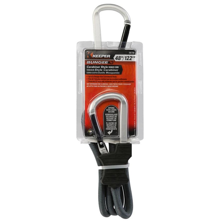 Buy Keeper 06158 48″ Black Super Duty Bungee Cord with Carabiner
