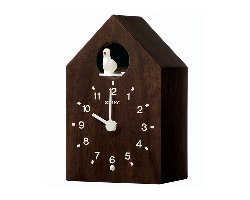 Buy Seiko Brown Square Wooden Analog Clock QXH070B Online in UAE | Sharaf DG