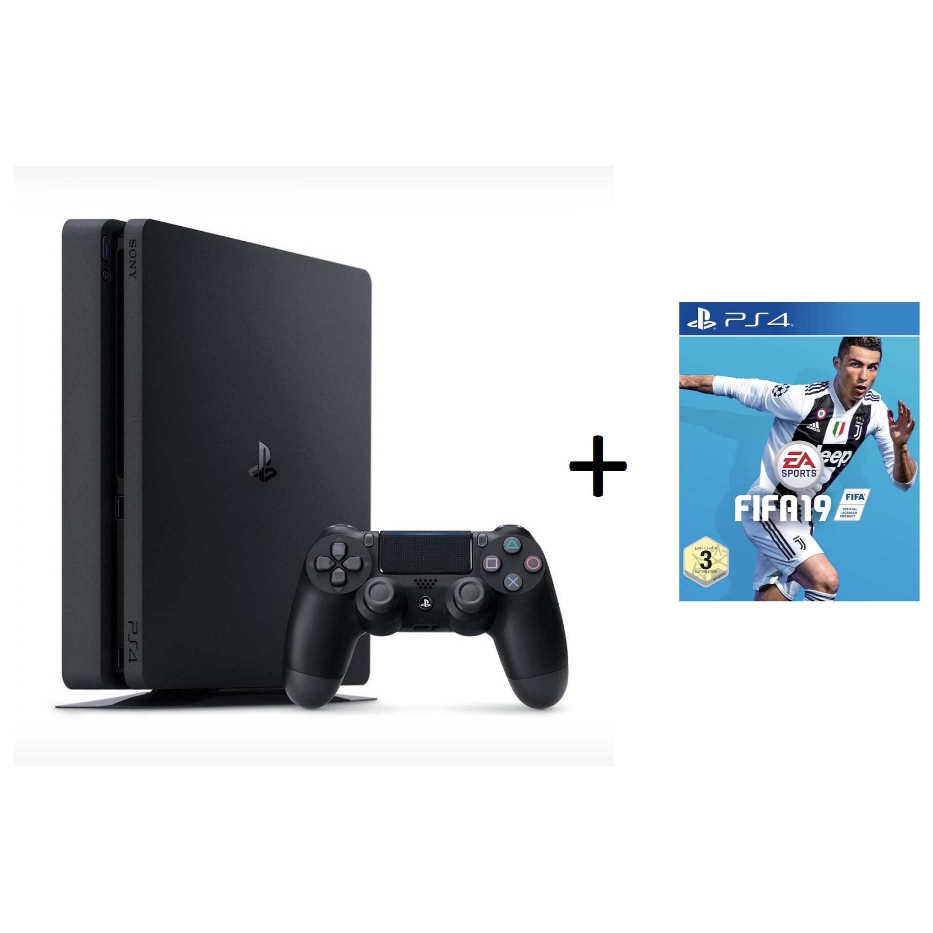 Buy online Best price PS4 Slim Console 1TB + Fifa 19 Game (Arabic) + 2 Assorted Games in Egypt 2020 | Sharafdg.com