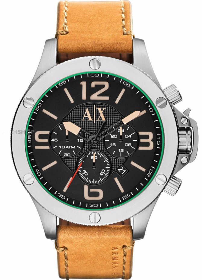 Buy Armani Exchange Brown Leather Men Watch AX1516 Online in UAE | Sharaf DG