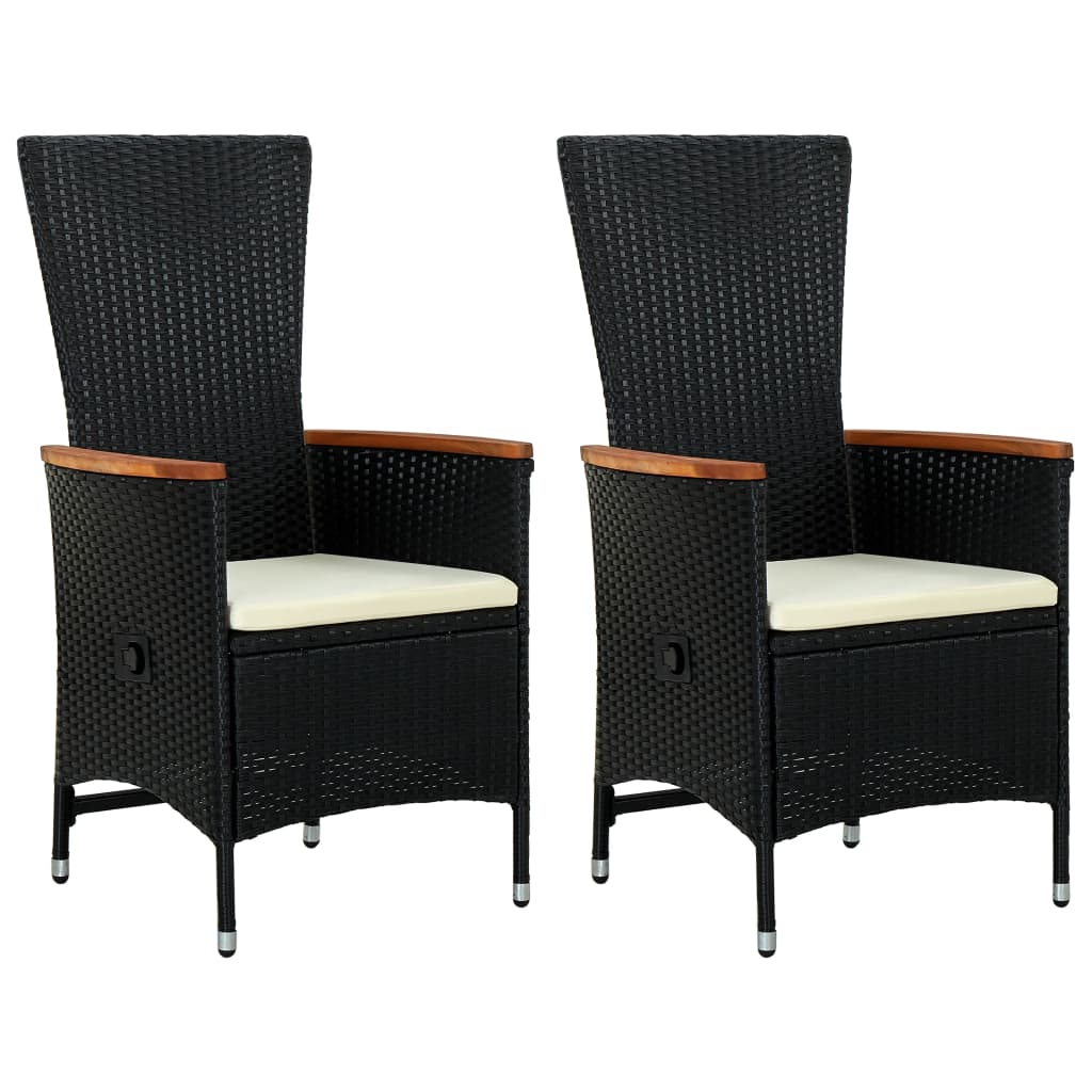 Black rattan outlet garden chairs