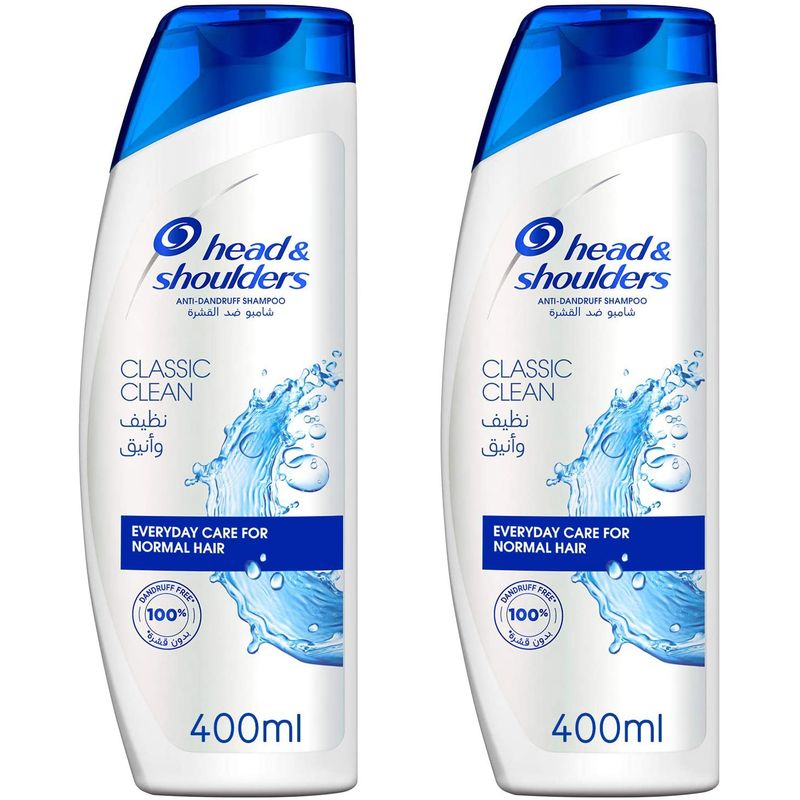Buy Head & Shoulders Classic Clean Anti-Dandruff Hair Shampoo 400ml Pack of  2 Online in UAE | Sharaf DG