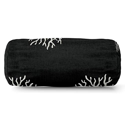 Buy Majestic Home Goods Black Coral Indoor/Outdoor Round Bolster