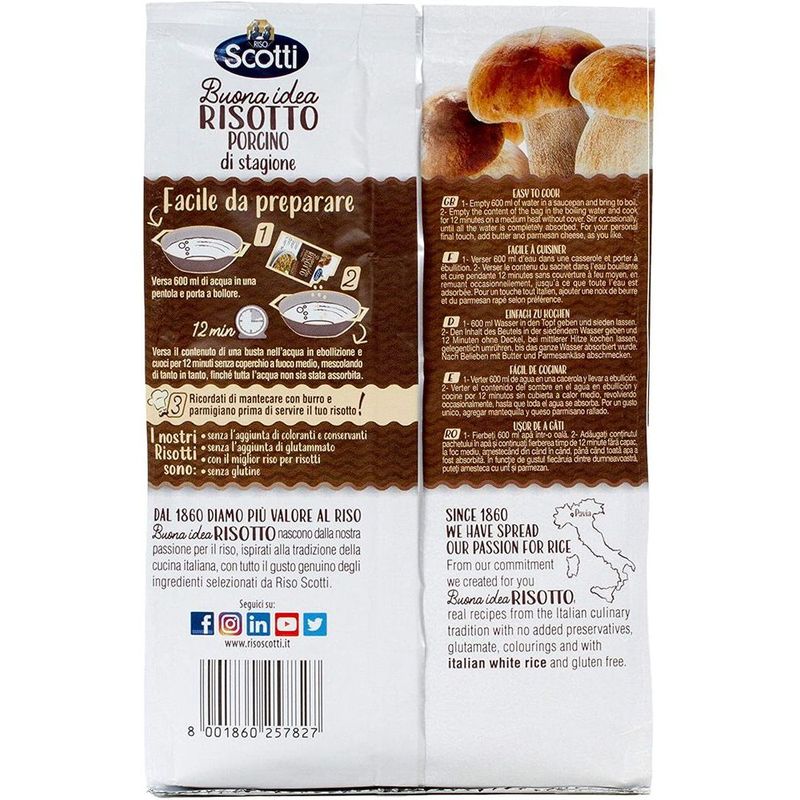 Buy Riso Scotti Rice Risotto with Porcini Mushroom 210gm Online in UAE