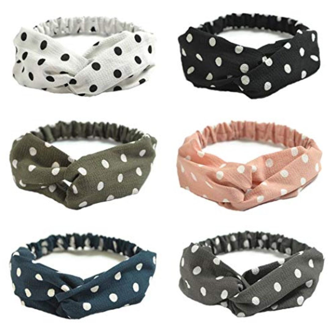 Buy Catery Boho Headbands Dot Criss Cross Headband Headpiecce Vintage  Stylish Head Wrap Hair Band Cotton Elastic Fabric Hairbands Fashion  Accessories For Women And Girls – Pack Of 6 Online in UAE |