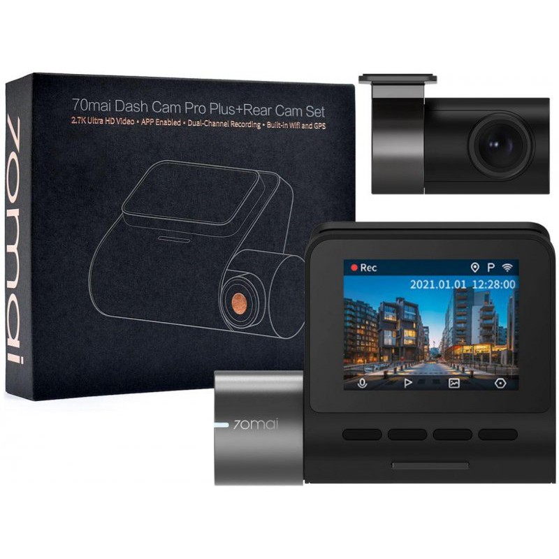 Buy 70mai Dash Cam Pro Plus + Rear Cam Set A500S-1, Built In Wi-Fi & GPS  Smart Dash Camera For Cars, Night Mode, Lane Safety Assistant, Collision  Warning and Parking Surveillance Online