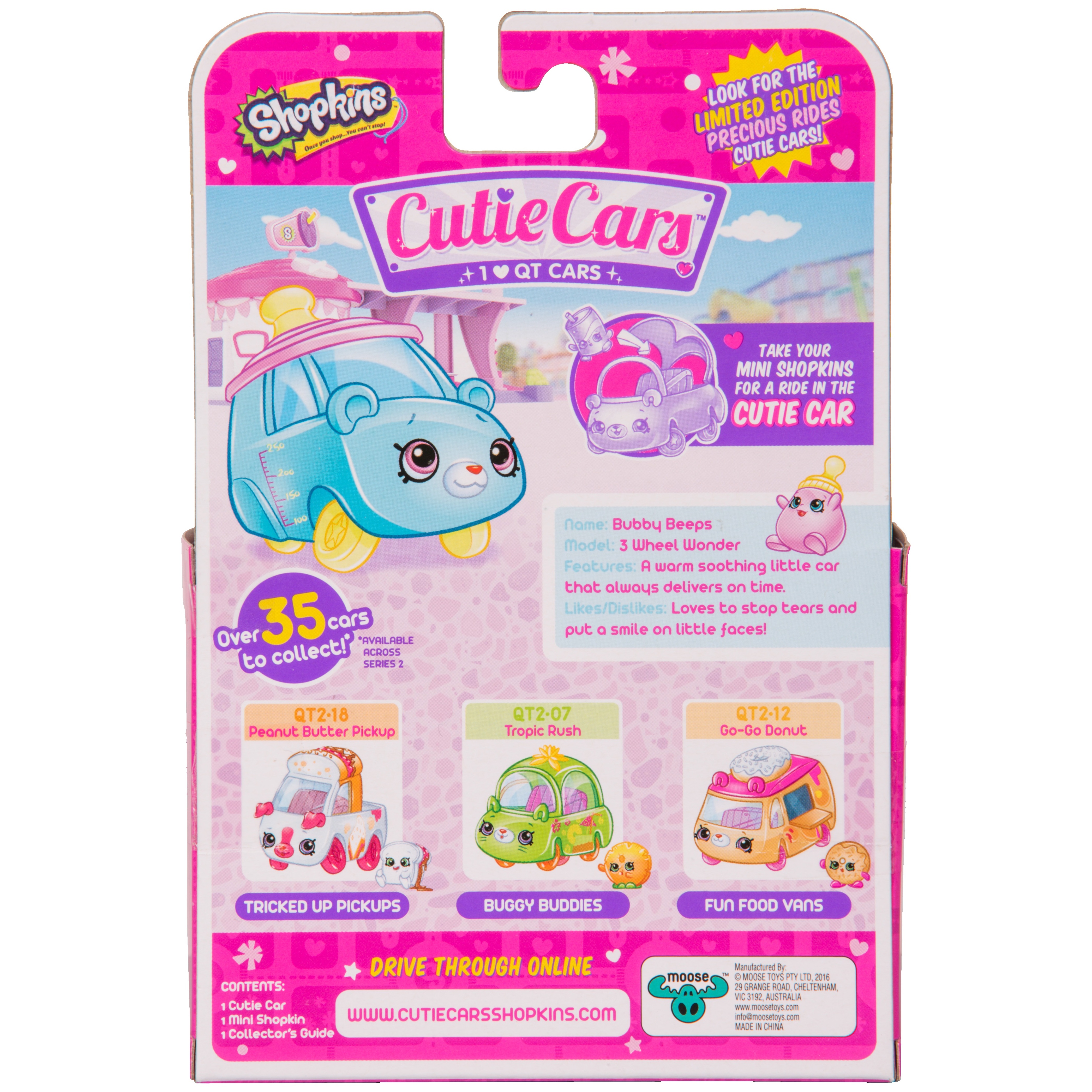 Cutie Car Shopkins Season 2, Single Pack Bubby Beeps 