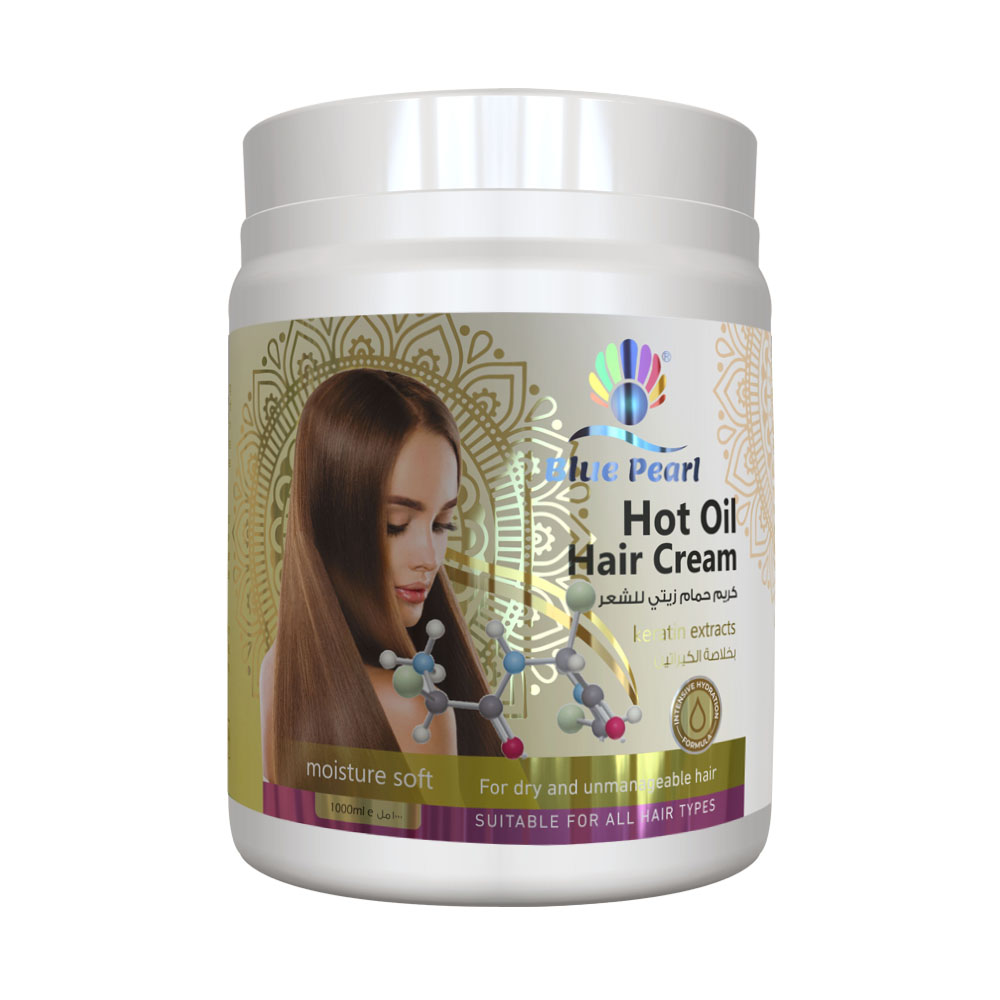 Buy Blue Pearl Hot Oil Hair Treatment Cream With Keratin Extracts 1000ml  Online in UAE | Sharaf DG