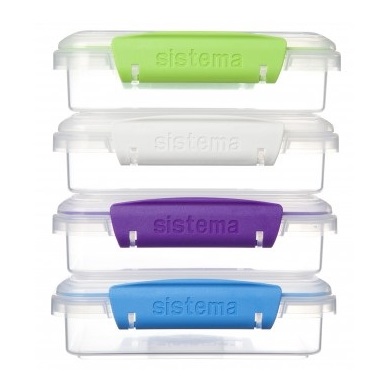 Sistema 450ml Sandwich Box to Go, One Box (Colors May Vary)