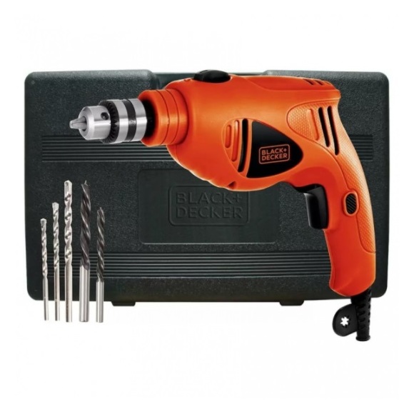 Buy Black+Decker Corded Hammer Drill 500W With Bits Orange Set of 6 Online  - Shop Home & Garden on Carrefour UAE