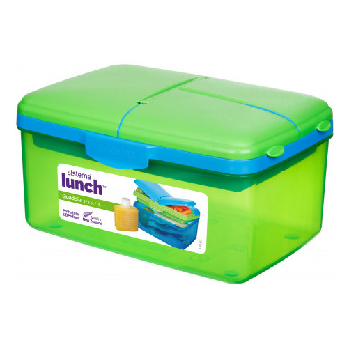 Sistema Quaddie Lunch Box 2L price in Bahrain, Buy Sistema Quaddie Lunch Box  2L in Bahrain.