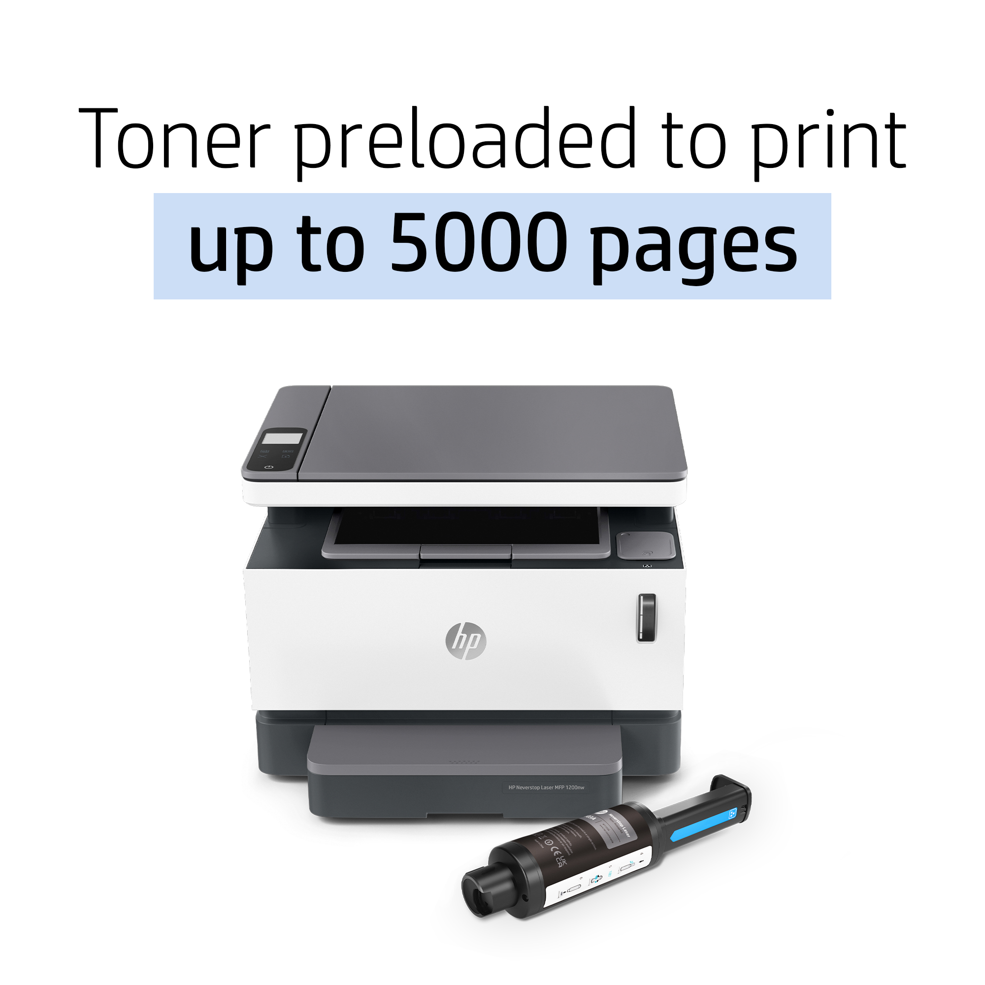 verontschuldigen ledematen voorspelling Buy online Best price of HP Neverstop Laser 1200W Wireless, Print, Scan,  Copy, Automated Document Feeder, Mono Printer, Toner preloaded to print up  to 5000 pages – White [4RY26A] in Egypt 2020 | Sharafdg.com