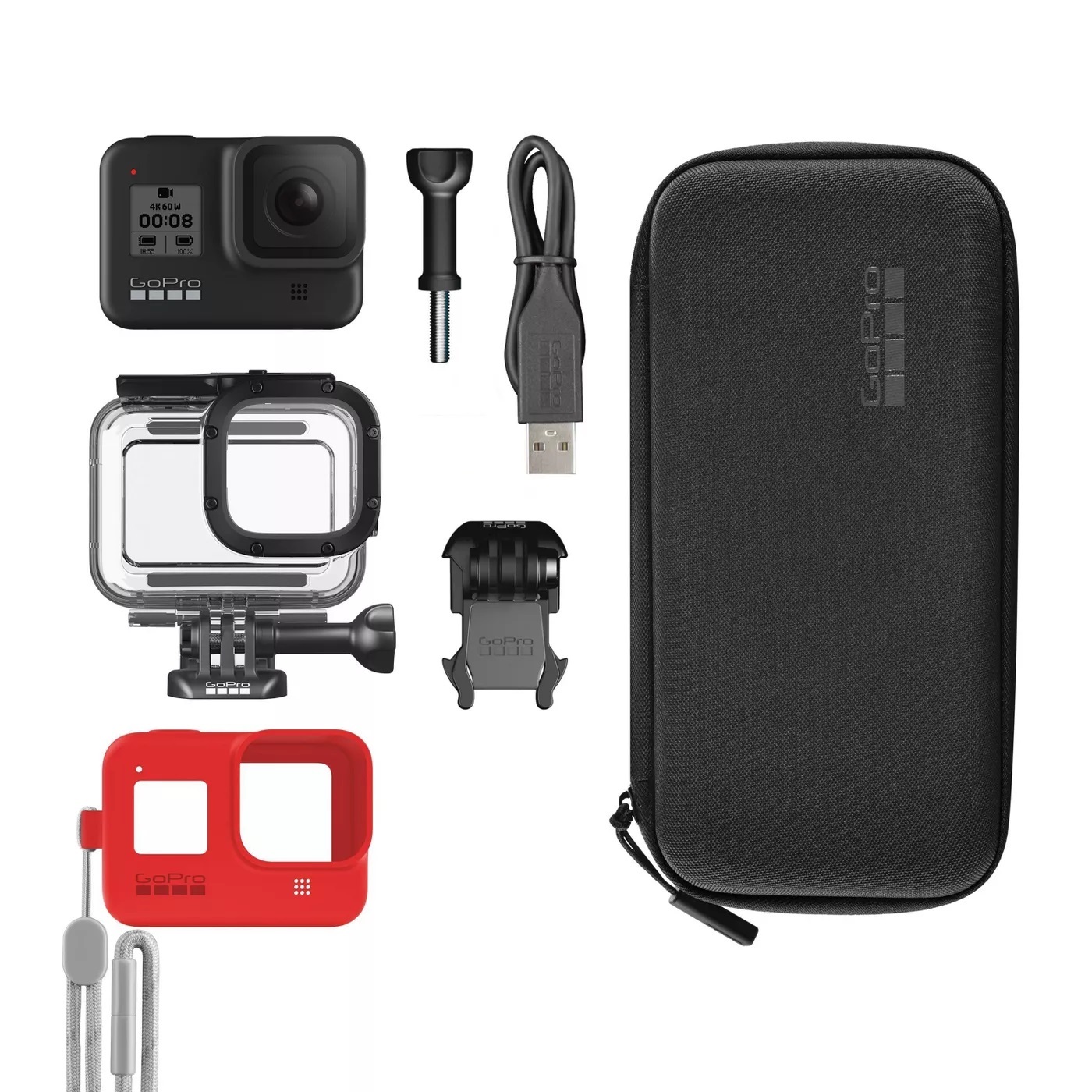 Gopro - GoPro HERO 8 Black Bundle - Pack Caméra 4K + Accessoires