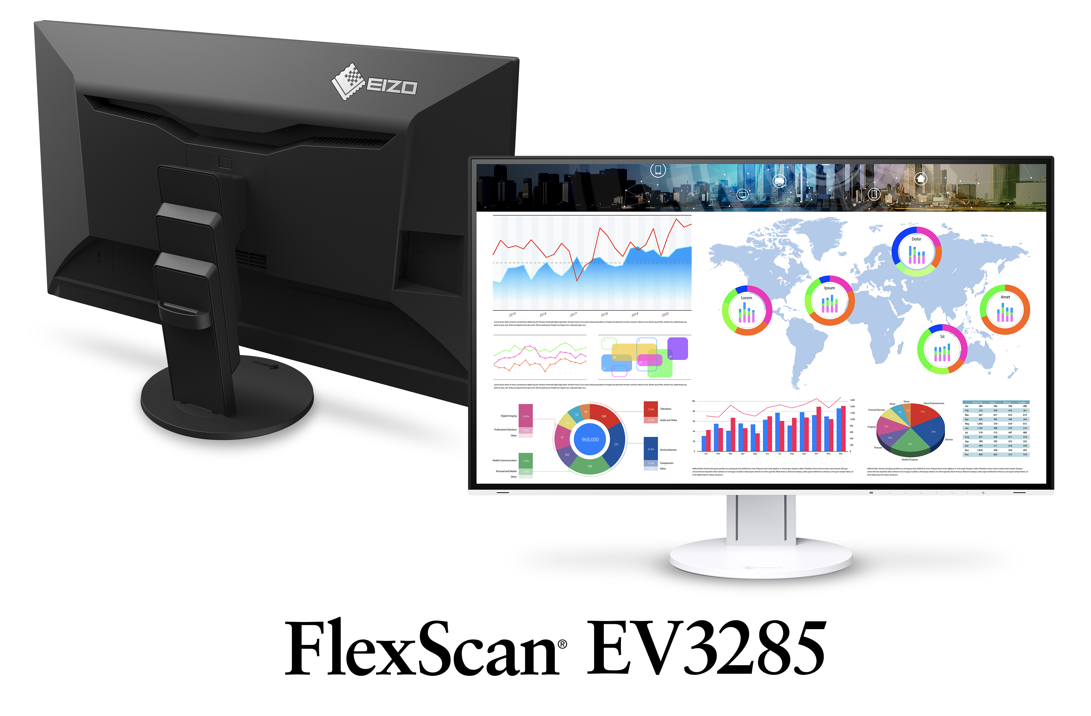 Buy Eizo Flexscan Ev3285-bk 3840 X 2160 (4k Uhd) Ips 31.5 (80cm