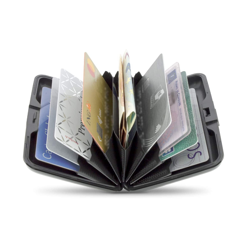 Machtigen Referendum kabel Buy Ogon Stockholm Aluminium Wallet for Men & Women | RFID Blocking Card  Holder (Carbon Black) Online in UAE | Sharaf DG