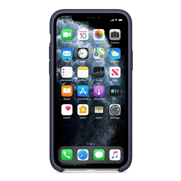 Best Buy: Apple iPhone 11 Pro Max Silicone Case Midnight Blue MWYW2ZM/A