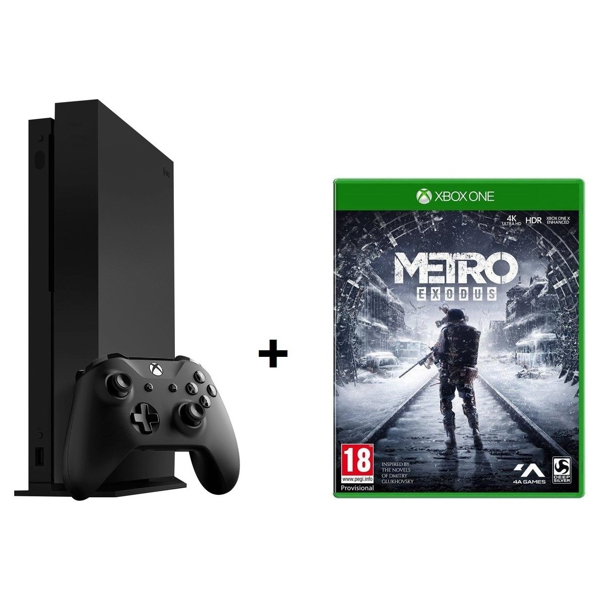 Astronave Popular Incierto Buy Microsoft Xbox One X Gaming Console 1TB Black + Metro Exodus DLC Game  Online in UAE | Sharaf DG