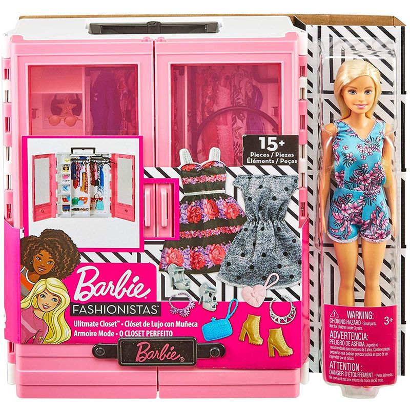 Buy Barbie Gbk12 Fashionista Ultimate Closet And Doll Toy Online in UAE