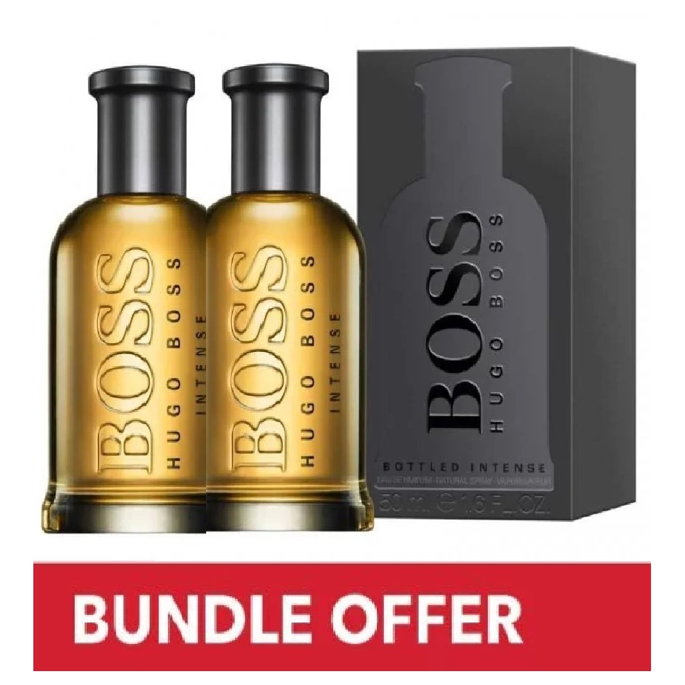 tandlæge nærme sig dynamisk Buy Hugo Boss Bottled Intense Eau De Parfum For Men 100ml Pack of 2 –  Bundle Offer Online in UAE | Sharaf DG