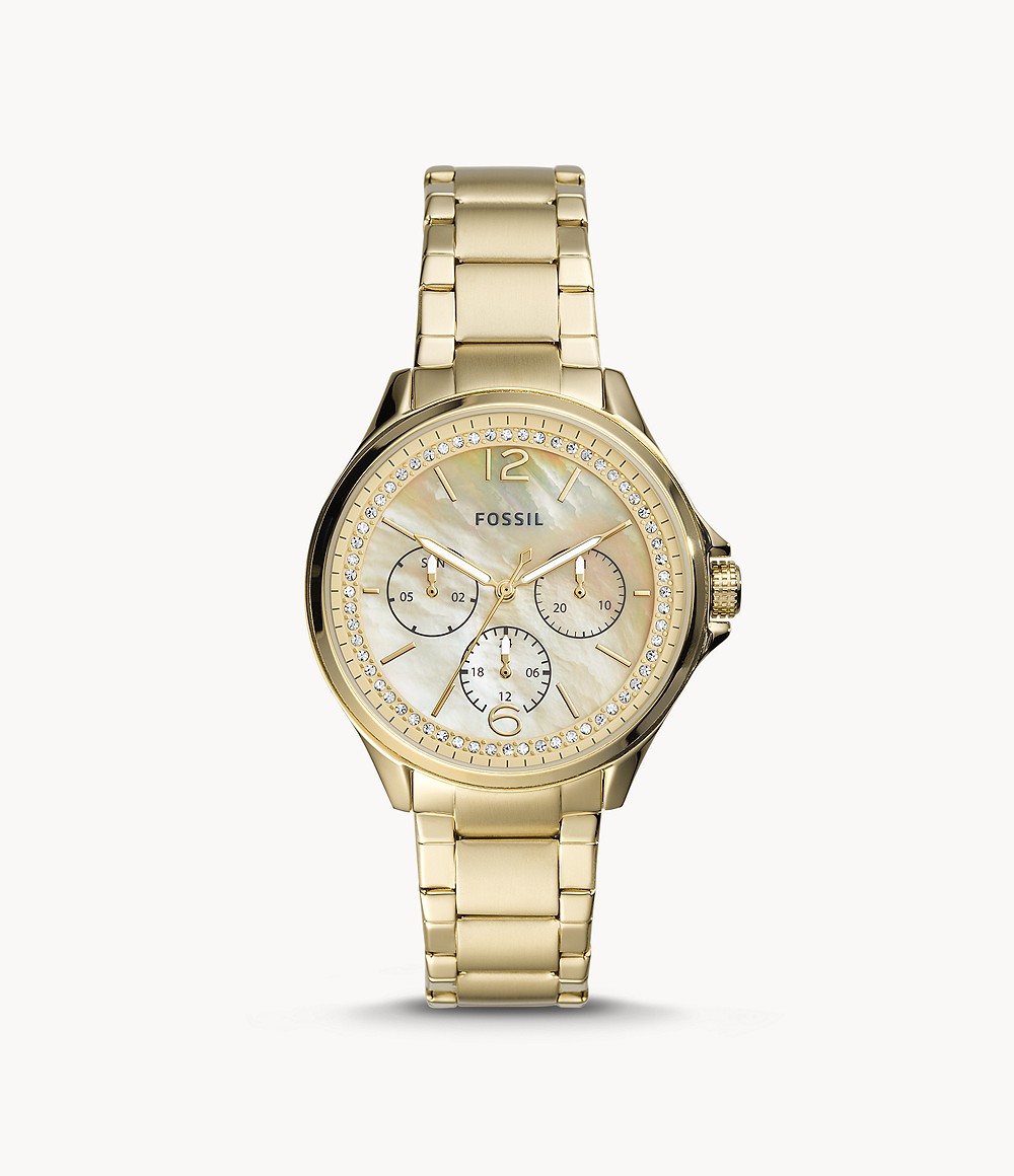 Buy Fossil Women's Sadie Multifunction Gold-tone Stainless Steel Watch  Es4780 Online in UAE | Sharaf DG